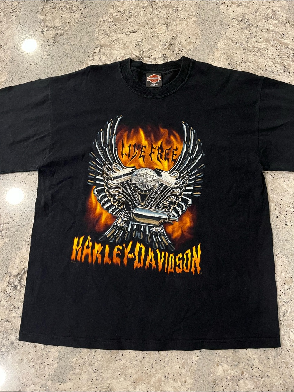 Vintage 1998 Harley Davidson Made in the UK Black Tee